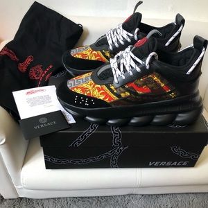Versace Chain Reaction Heritage Baroque Print Sneakers